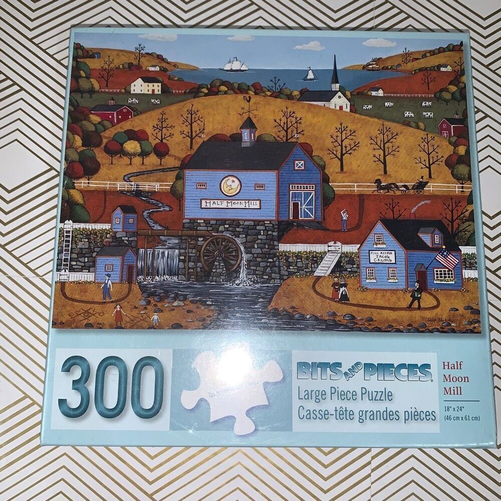 Bits and Pieces Half-Moon Mill Joseph Holodook Jigsaw Puzzle 300 Pieces New